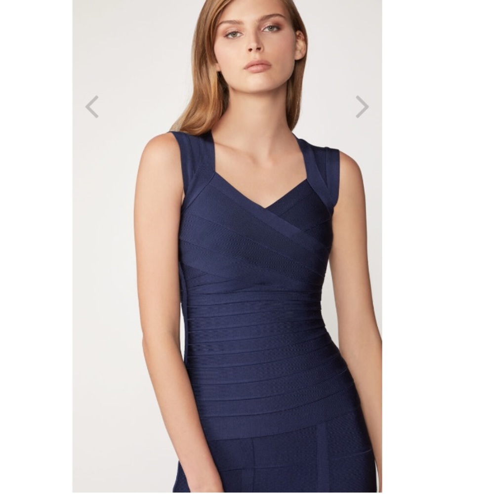 NWT**HERVE LEGER**Sm.**Blue Sweetheart Top**$750